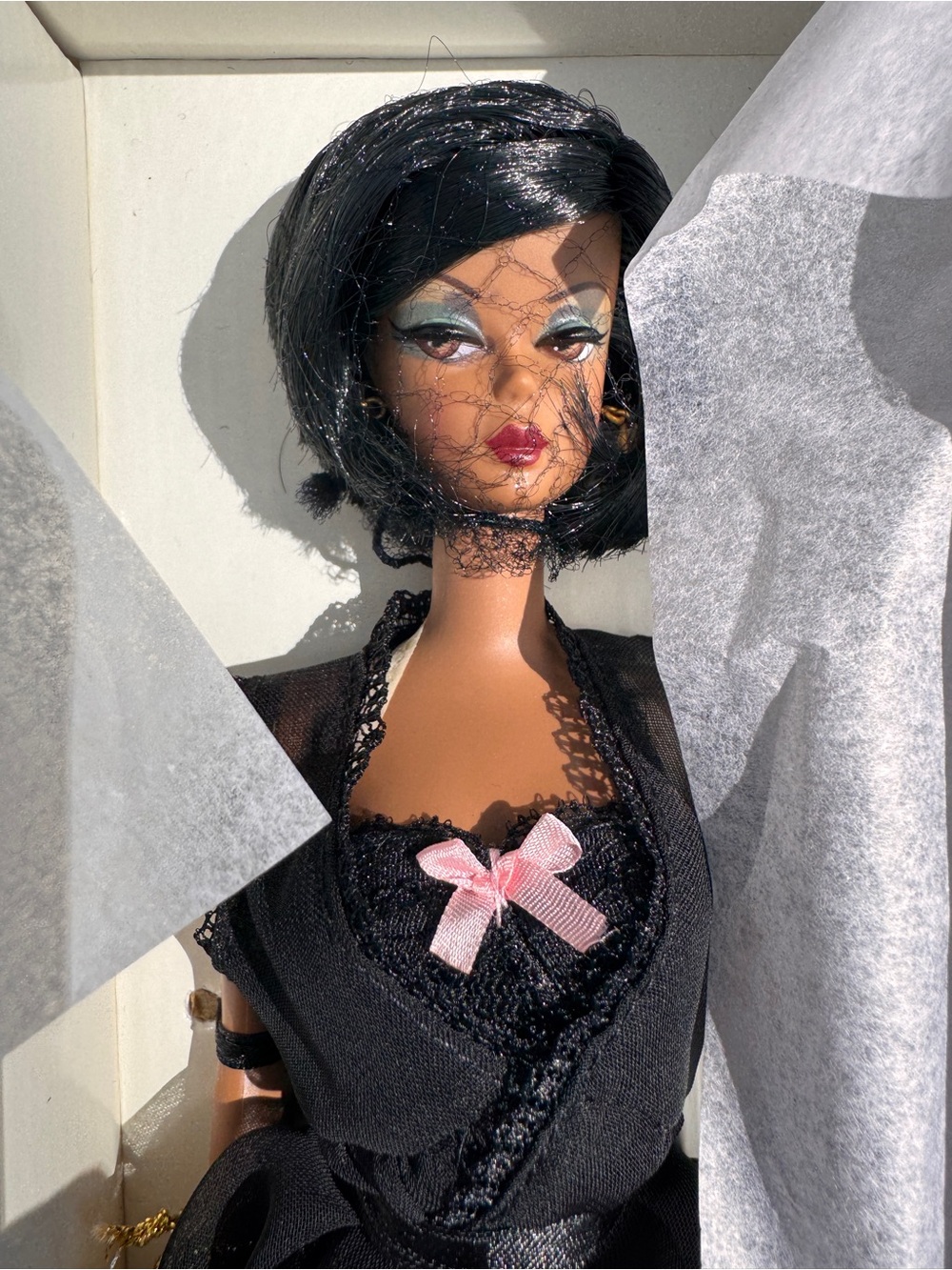 Rare collector Barbie in box never opened lingerie silkstone brunette